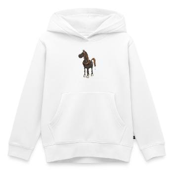 Pfiffiges Araber Pferd - Araber - Kinder Premium Organic Hoodie - Weiß - Vorne - AI Model Kid Female (0cm)
