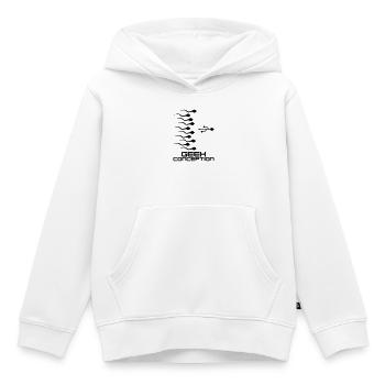 Geek Conception - Sweat Premium à capuche enfant bio - blanc - Devant - AI Model Kid Female (0cm)