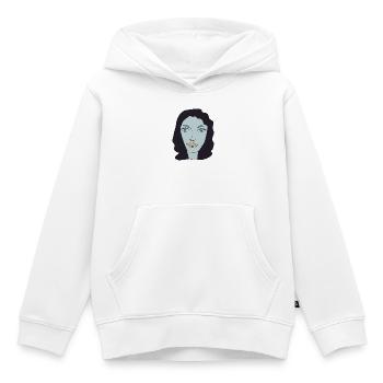 lady kunstwerk - Kinder Premium Organic Hoodie - Weiß - Vorne - AI Model Kid Female (0cm)