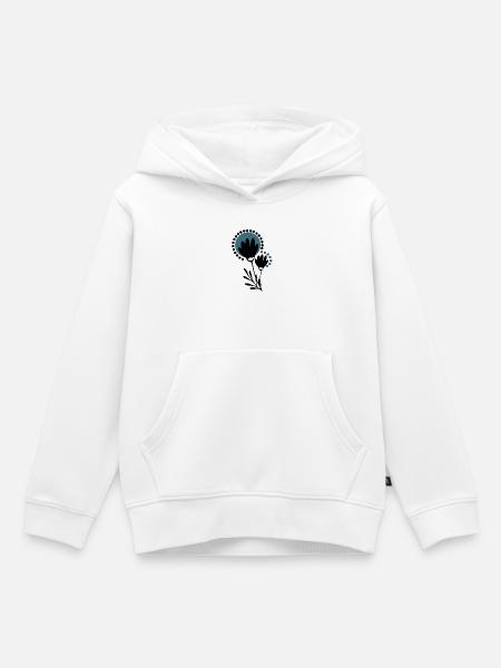 Scandi Blumen - Kinder Premium Organic Hoodie - Weiß