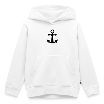 Anchor Symbol Icon Logo Sea Sea Water Graphic - Kids Premium Organic Hoodie - white - Front - AI Model Kid Female (0cm)