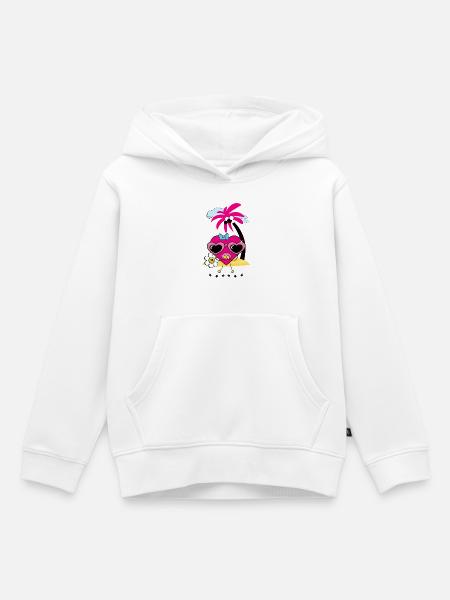 Herz auf Insel - Kinder Premium Organic Hoodie - Weiß