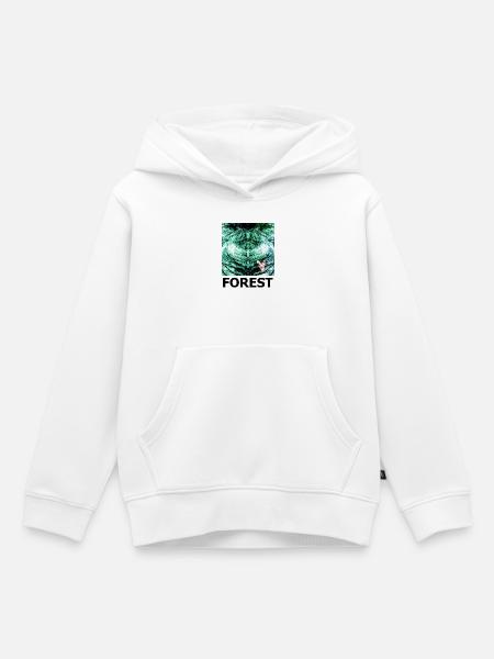 Wald Kaleidoskop FOREST - Kinder Premium Organic Hoodie - Weiß