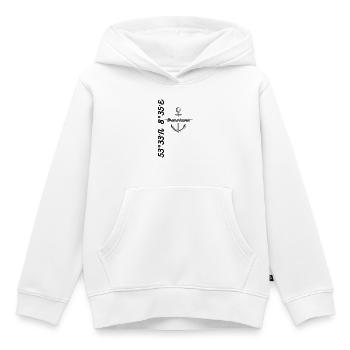 Bremerhaven Koordinaten Maritim - Kinder Premium Organic Hoodie - Weiß - Vorne - AI Model Kid Female (0cm)