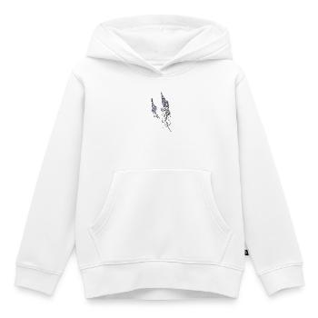 Lila Salbeiblüten - Kinder Premium Organic Hoodie - Weiß - Vorne - AI Model Kid Female (0cm)