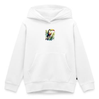 Tukan Aquarell - Kinder Premium Organic Hoodie - Weiß - Vorne - AI Model Kid Female (0cm)
