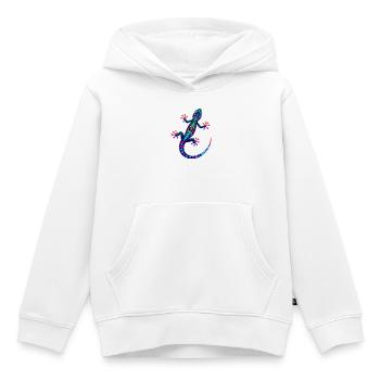 Gecko - Sweat Premium à capuche enfant bio - blanc - Devant - AI Model Kid Female (0cm)