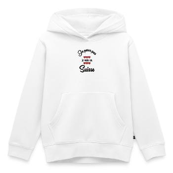 SCHWEIZ. ICH KANN NICHT - Kinder Premium Organic Hoodie - Weiß - Vorne - AI Model Kid Female (0cm)