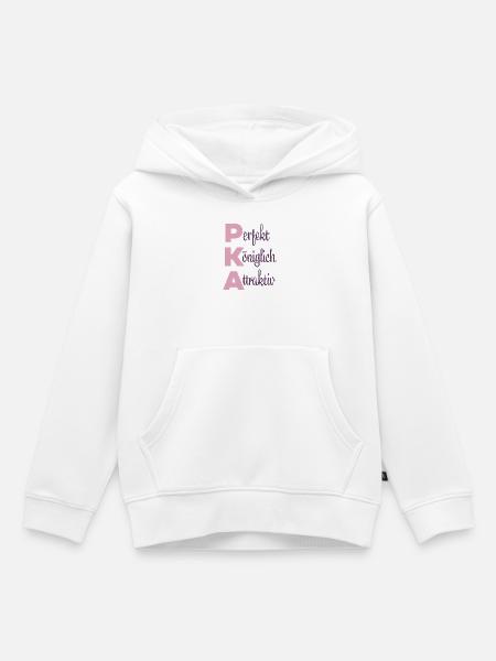 Perfekt Königlich Attraktiv - Kinder Premium Organic Hoodie - Weiß