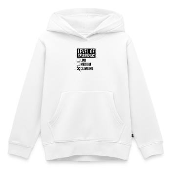 Climbing Climbing Climbing - Kids Premium Organic Hoodie - white - Front - AI Model Kid Female (0cm)