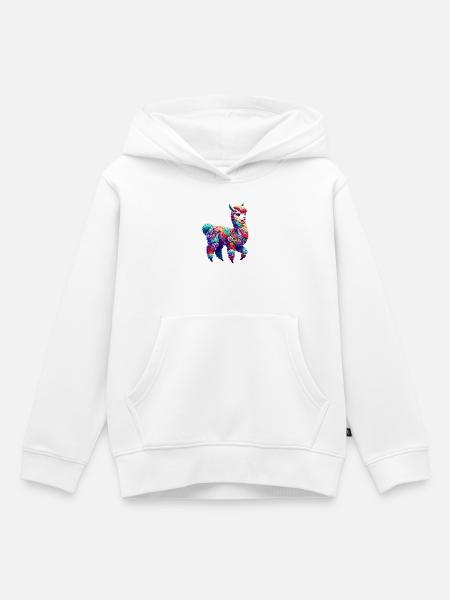 Alpaka - Kinder Premium Organic Hoodie - Weiß