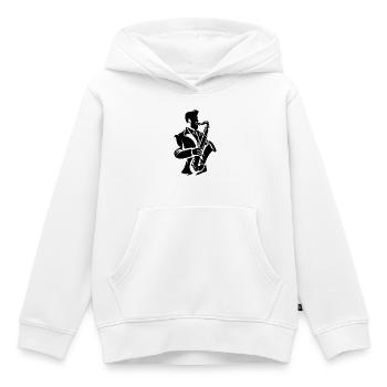 Saxophonist - Kinder Premium Organic Hoodie - Weiß - Vorne - AI Model Kid Female (0cm)