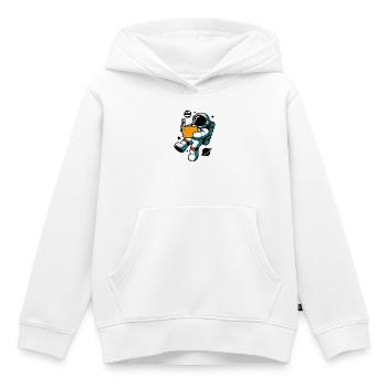 Lire astronaute : apprendre en apesanteur - Sweat Premium à capuche enfant bio - blanc - Devant - AI Model Kid Female (0cm)