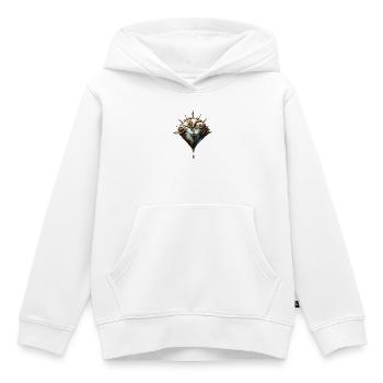 Faszinierendes Steampunk-Herz - Kinder Premium Organic Hoodie - Weiß - Vorne - AI Model Kid Female (0cm)