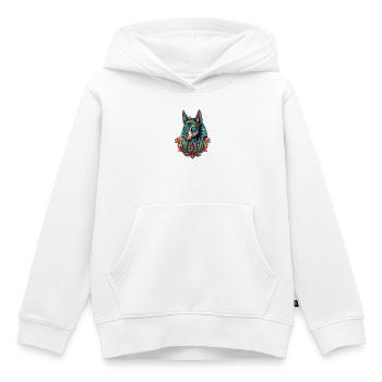 Illustration von Anubis - Kinder Premium Organic Hoodie - Weiß - Vorne - AI Model Kid Female (0cm)