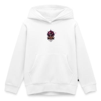 Die Steampunk-Eule: Hüter der Geheimnisse. - Kinder Premium Organic Hoodie - Weiß - Vorne - AI Model Kid Female (0cm)
