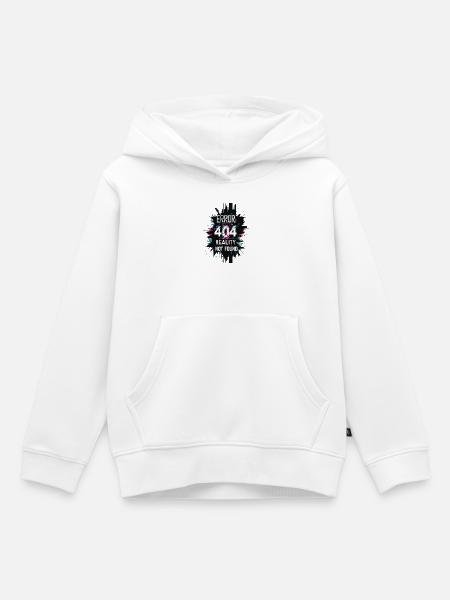 Error: Realität nicht gefunden - Kinder Premium Organic Hoodie - Weiß