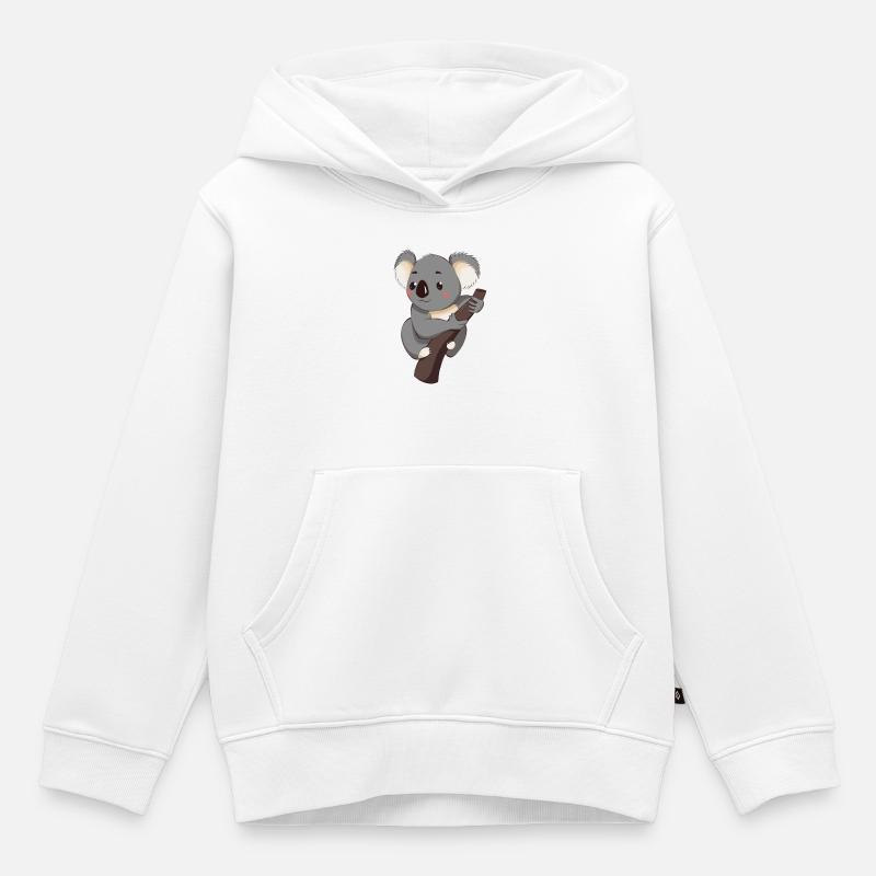 Koala - Kinder Premium Organic Hoodie - Weiß