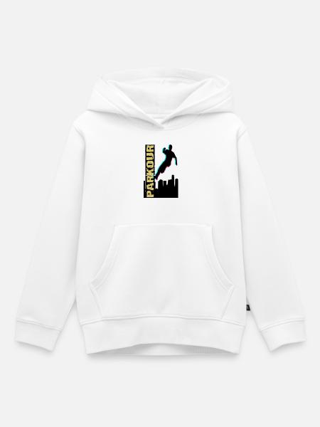 Parkour - Kinder Premium Organic Hoodie - Weiß