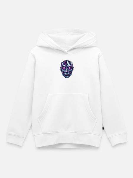 Space Head - Kinder Premium Organic Hoodie - Weiß