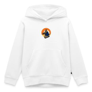 Anubis dieu egyptien - Sweat Premium à capuche enfant bio - blanc - Devant - AI Model Kid Female (0cm)