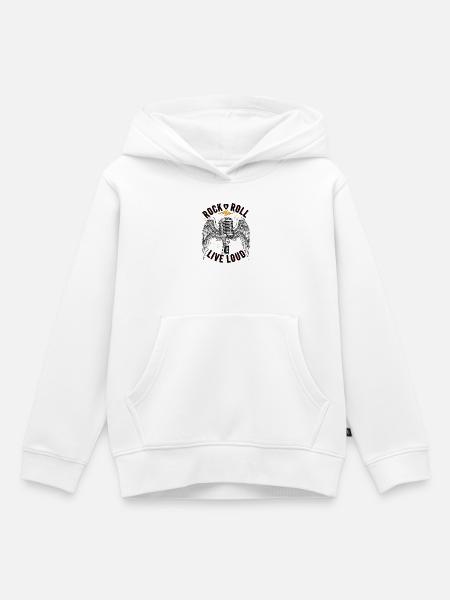 Rock And Roll Engel mit Mikrophon - Kinder Premium Organic Hoodie - Weiß