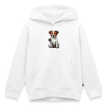 Jack Russel terrier Jack russel liebhaber Jackie - Kinder Premium Organic Hoodie - Weiß - Vorne - AI Model Kid Female (0cm)