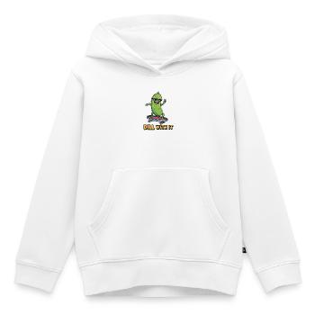 Ambiance cornichon - Sweat Premium à capuche enfant bio - blanc - Devant - AI Model Kid Female (0cm)