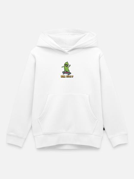 Gurken-Vibes - Kinder Premium Organic Hoodie - Weiß
