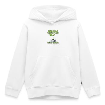 Wachstum eines grünen und motorischen Sprosses - Kinder Premium Organic Hoodie - Weiß - Vorne - AI Model Kid Female (0cm)