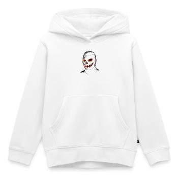 Gruselige Kürbis Maske Halloween  - Kinder Premium Organic Hoodie - Weiß - Vorne - AI Model Kid Female (0cm)