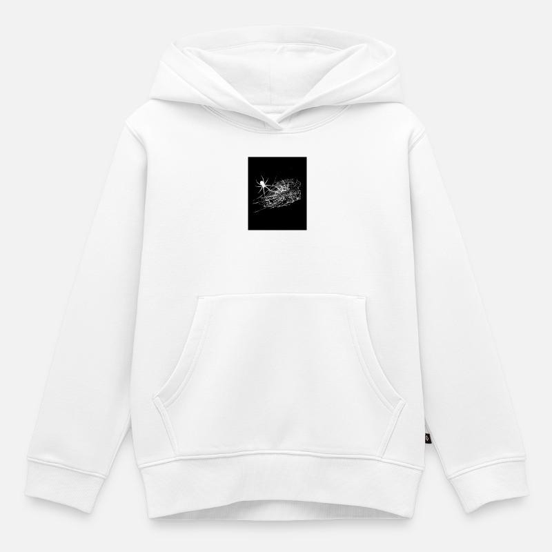 araignée - Sweat Premium à capuche enfant bio - blanc