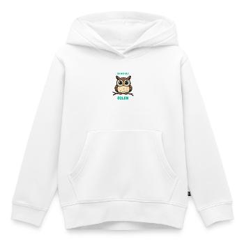 Ich mag halt Eulen – Lustiges Spruch Motiv - Kinder Premium Organic Hoodie - Weiß - Vorne - AI Model Kid Female (0cm)