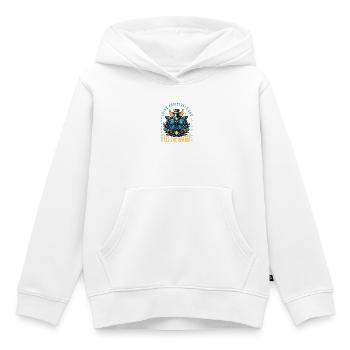 Schmetterlingsenergie Flasche - Kinder Premium Organic Hoodie - Weiß - Vorne - AI Model Kid Female (0cm)