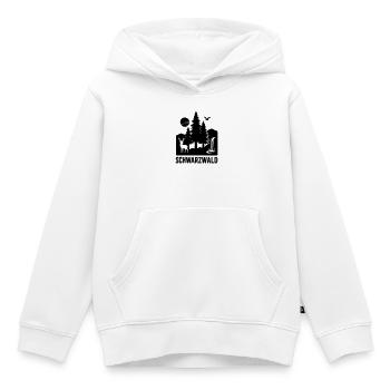 Forêt-Noire - Sweat Premium à capuche enfant bio - blanc - Devant - AI Model Kid Female (0cm)