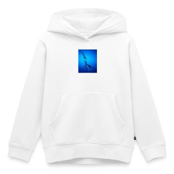 Abstrait Bleu Rétroéclairé De L’eau - Sweat Premium à capuche enfant bio - blanc - Devant - AI Model Kid Female (0cm)
