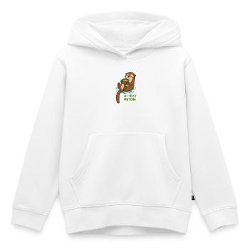 Otter mit Matcha Genuss - Kinder Premium Organic Hoodie - Weiß - Vorne - AI Model Kid Female (0cm)