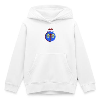 logo revisité du Maine et Loire 49 - Sweat Premium à capuche enfant bio - blanc - Devant - AI Model Kid Female (0cm)