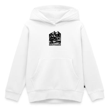 Silhouette de Berchtesgaden Point de repère - Sweat Premium à capuche enfant bio - blanc - Devant - AI Model Kid Female (0cm)