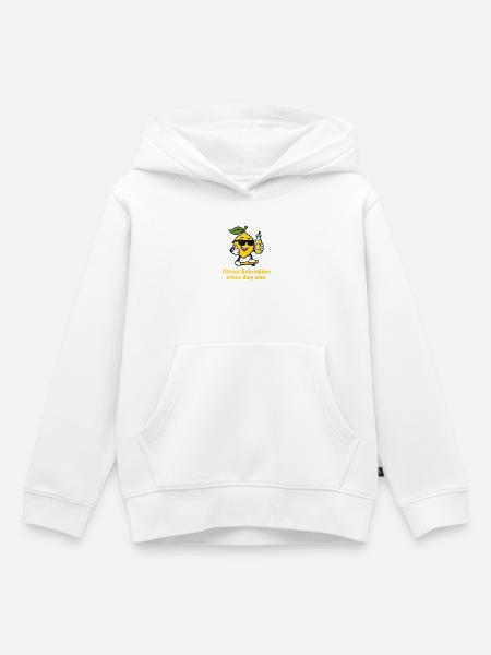 Zitrus Shredder auf Skateboard - Kinder Premium Organic Hoodie - Weiß