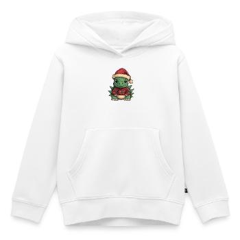 Dinosaur stegosaurus Christmas - Kids Premium Organic Hoodie - white - Front - AI Model Kid Female (0cm)
