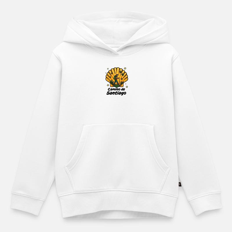 Wanderer Jakobsweg - Kinder Premium Organic Hoodie - Weiß