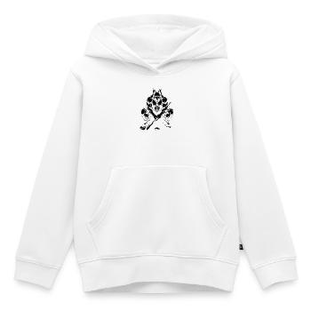 Muskulöser Schäferhund Eishockeyspieler Silhouette - Kinder Premium Organic Hoodie - Weiß - Vorne - AI Model Kid Female (0cm)