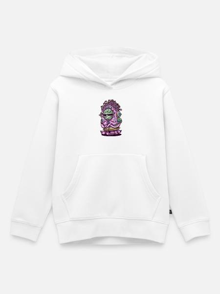 Weltraumrosa außerirdische Kreatur - Kinder Premium Organic Hoodie - Weiß