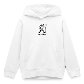 Pèlerin sur le chemin de Compostelle - Sweat Premium à capuche enfant bio - blanc - Devant - AI Model Kid Female (0cm)
