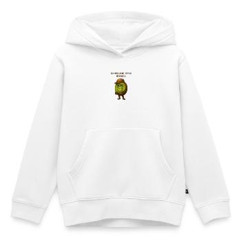 Ich habe Kerne - du nur Meinungen - Kinder Premium Organic Hoodie - Weiß - Vorne - AI Model Kid Female (0cm)