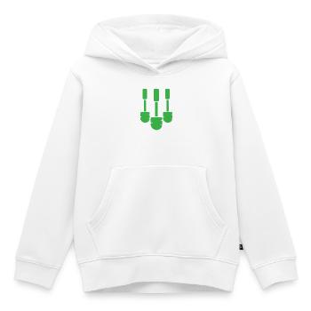 Die beste Klobürste mal drei! - Kinder Premium Organic Hoodie - Weiß - Vorne - AI Model Kid Female (0cm)