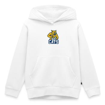 Mascotte de football Wild Cats Design du ventilateur - Sweat Premium à capuche enfant bio - blanc - Devant - AI Model Kid Female (0cm)