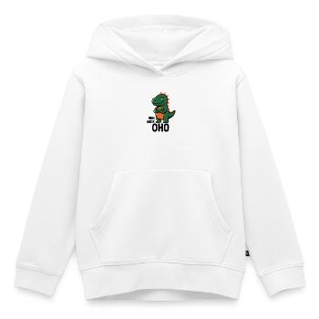 Petit mais puissant - Sweat Premium à capuche enfant bio - blanc - Devant - AI Model Kid Female (0cm)
