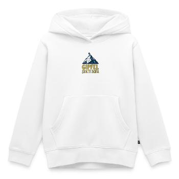 Gipfel statt Sofa - Kinder Premium Organic Hoodie - Weiß - Vorne - AI Model Kid Female (0cm)
